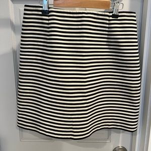 REISS black/cream stripe skirt